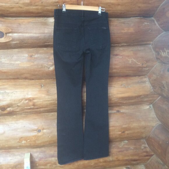 7 For All Mankind Black High Waist Bootcut EUC Made in USA Denim Jeans Size 29 - Picture 2 of 7